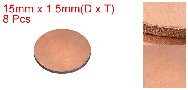 8pcs Pure Copper Sheet 5/8″ x 0.06″ 14 Gauge T2 Copper Metal Round Plate