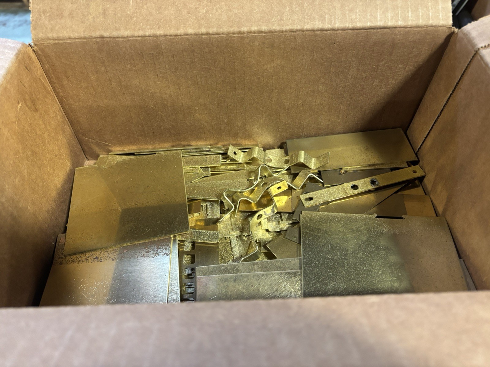 Brass Scrap – 10 Pounds Of Brass Sheet Metal Scrap