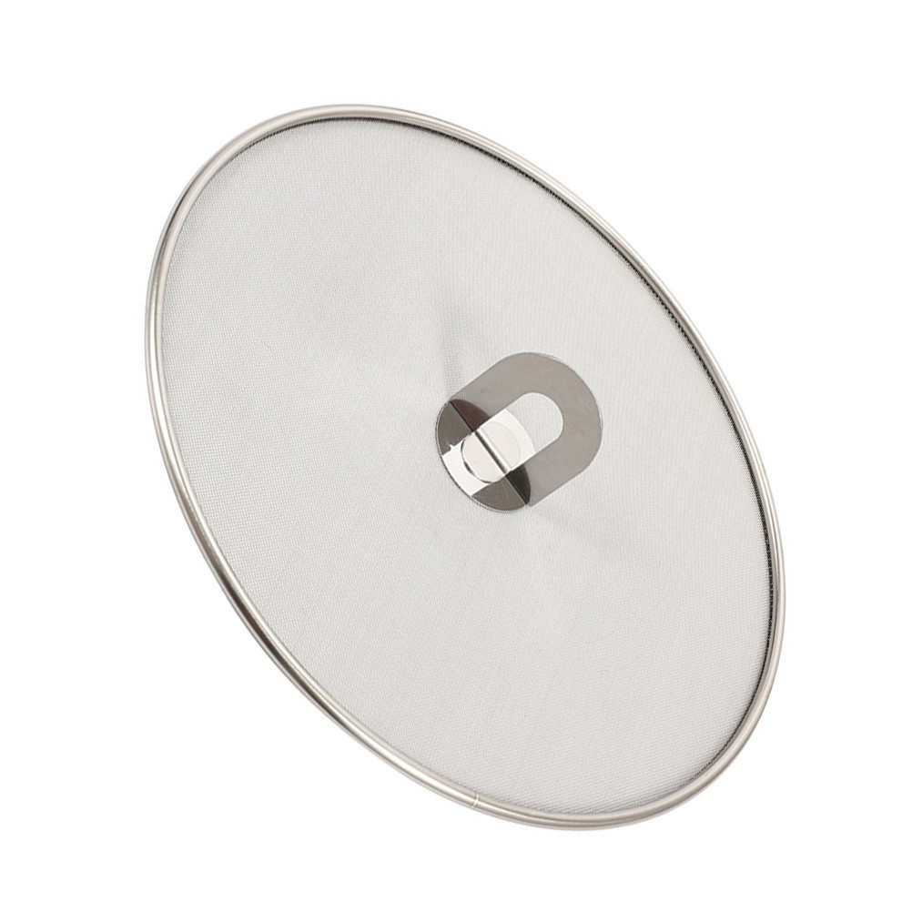 Silver Mesh Stainless Steel Pot Cover Anti Spill Lid Reusable Oil Splatter Guard