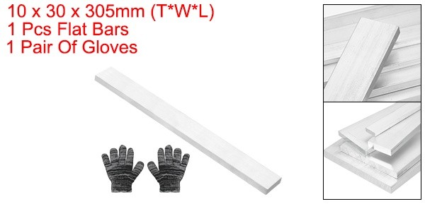 Square Aluminum Flat Bar, 10 x 30 x 305mm T6511 Solid New Mill Stock