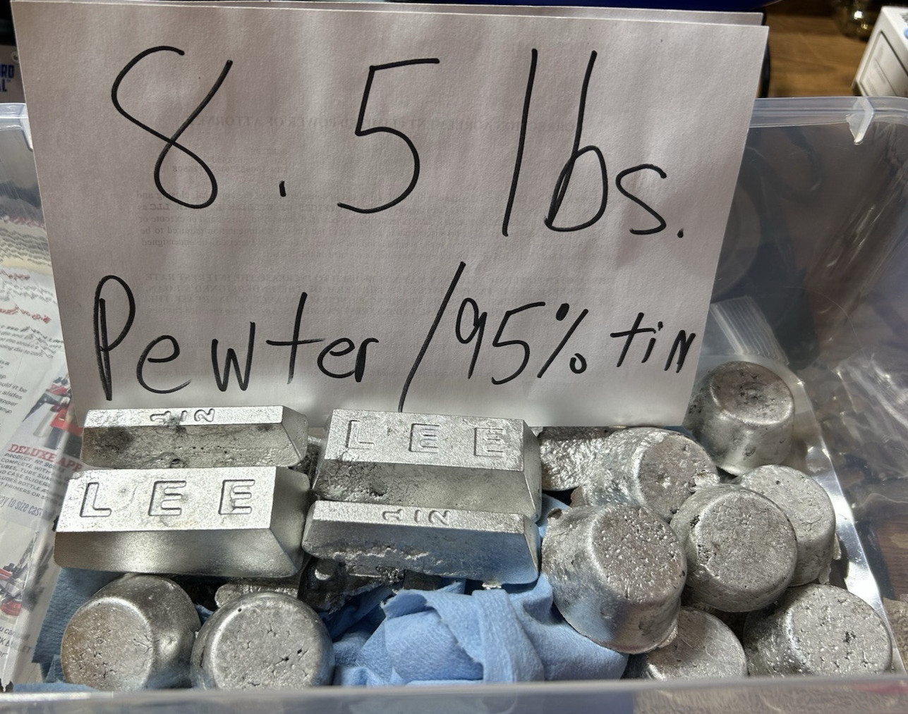 1 Pound TIN/Pewter metal round /Lee/Lyman ingots 95% pure tin for crafts/casting