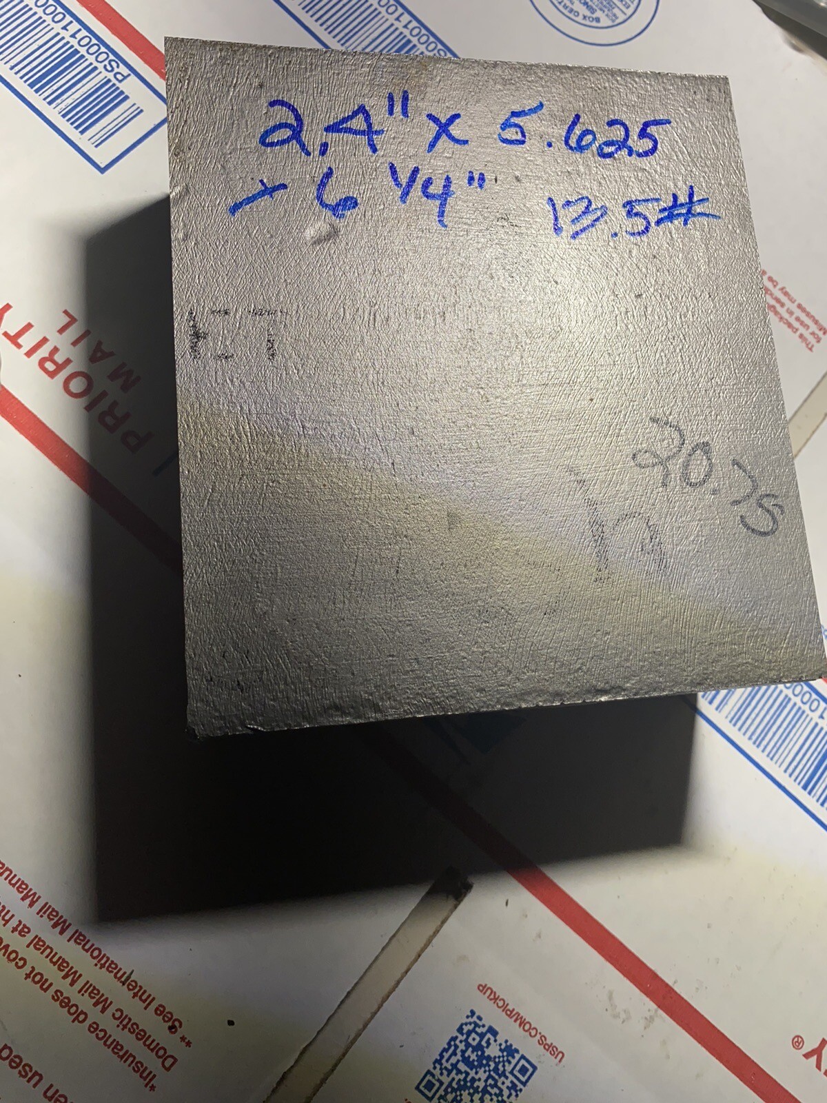 Titanium 6AL-4V Plate 2.4” X 5.625” X 6.250”