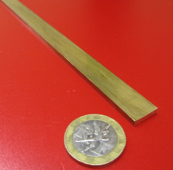 385 Brass Flat Bar 1/8″ Thick x 1/2″ Wide x 4 Foot Length