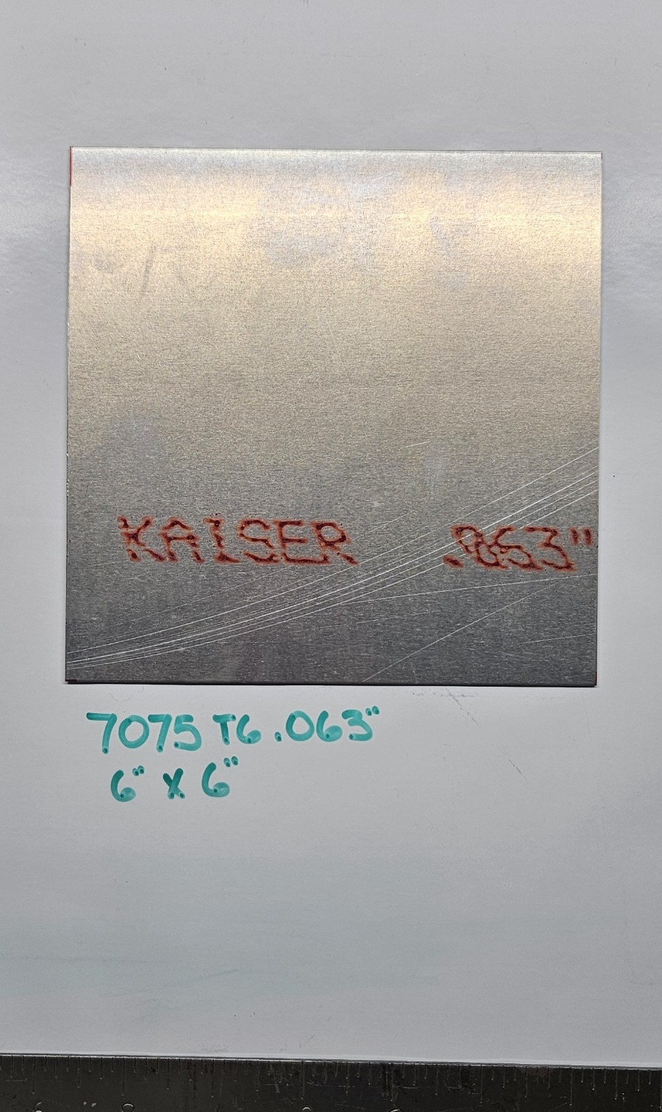 7075-T6 Aluminum Sheet Plate 6″ x 6″ x .063″ Aircraft Grade USA
