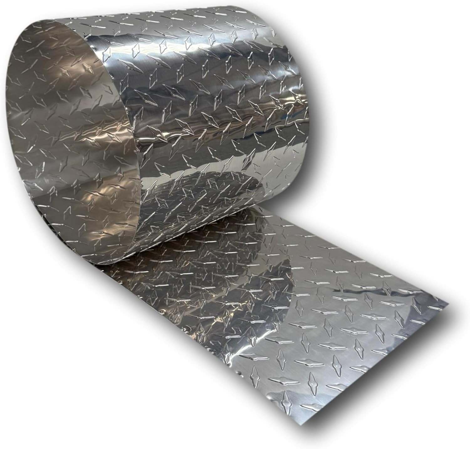 8FT Aluminum Diamond Plate Gravel Guard 10″ x 8′ Embossed Checker Plate Silver