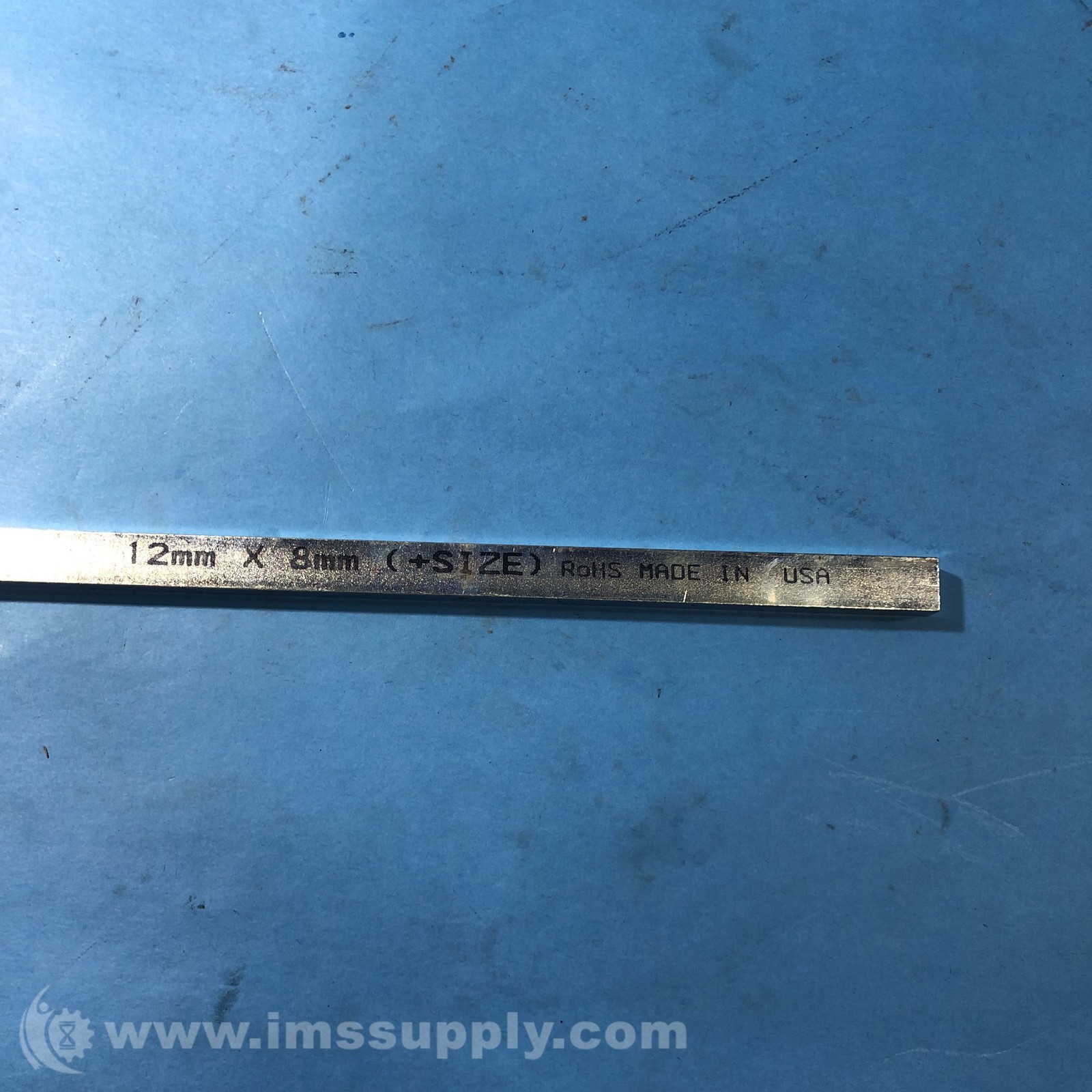 92288A245 Key Stock, 8MM X 12MM, 12IN, Zinc-plated Steel FNIP