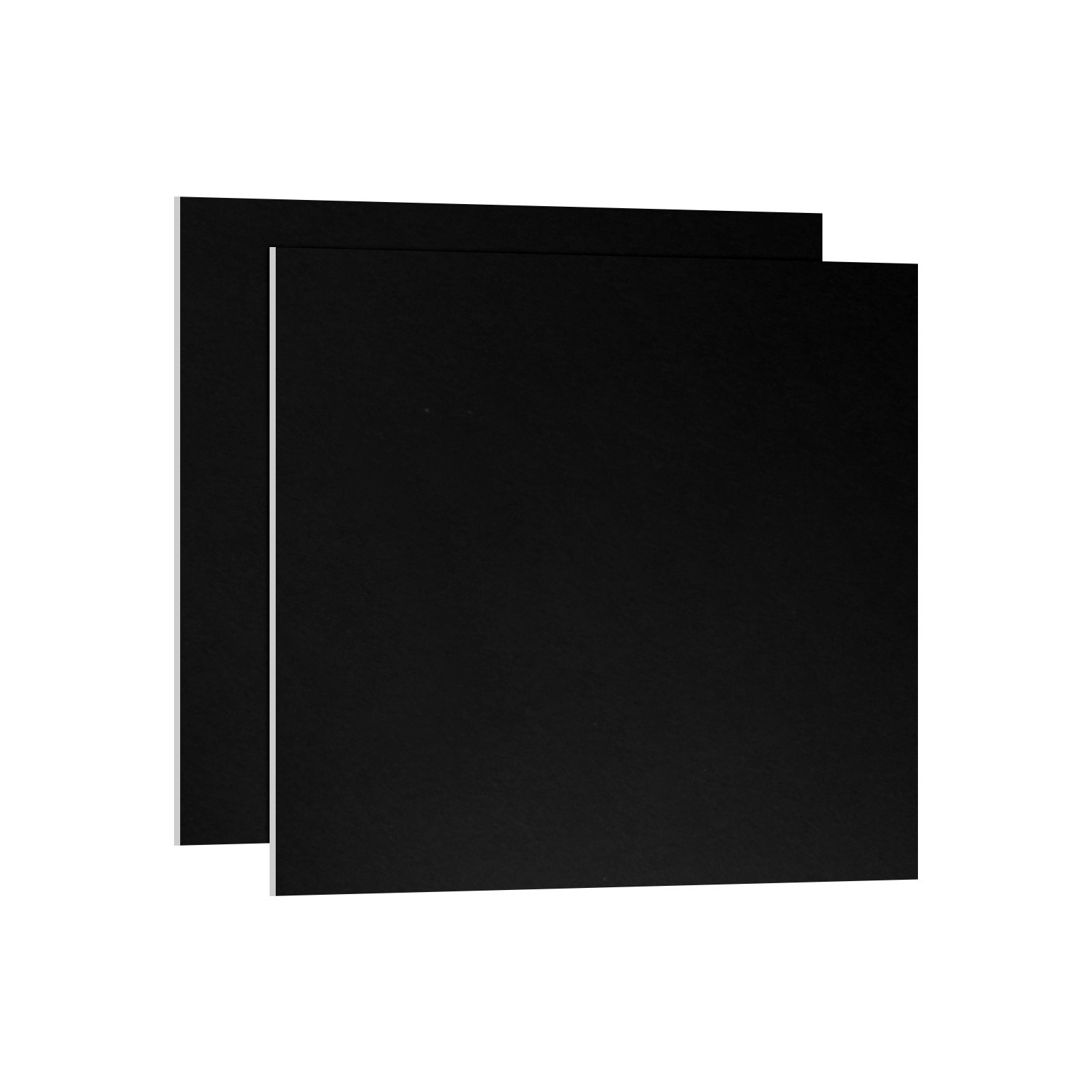 6x6x1/25inch Anodized Aluminum Sheet, 2Pcs Aluminum Plate, Black