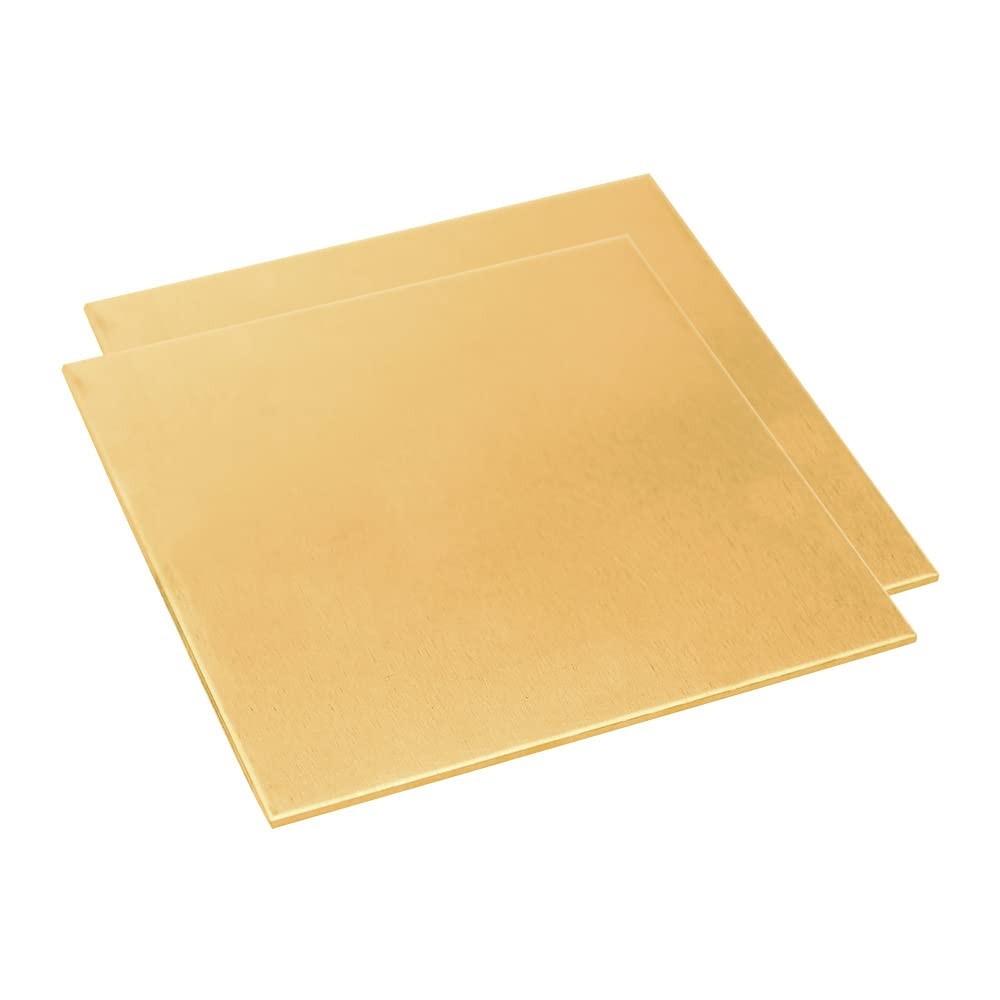 10 Gauge Brass Sheet，H62 Brass Plates Metal 0.098″ Thickness x 3.9″ Width x 3…