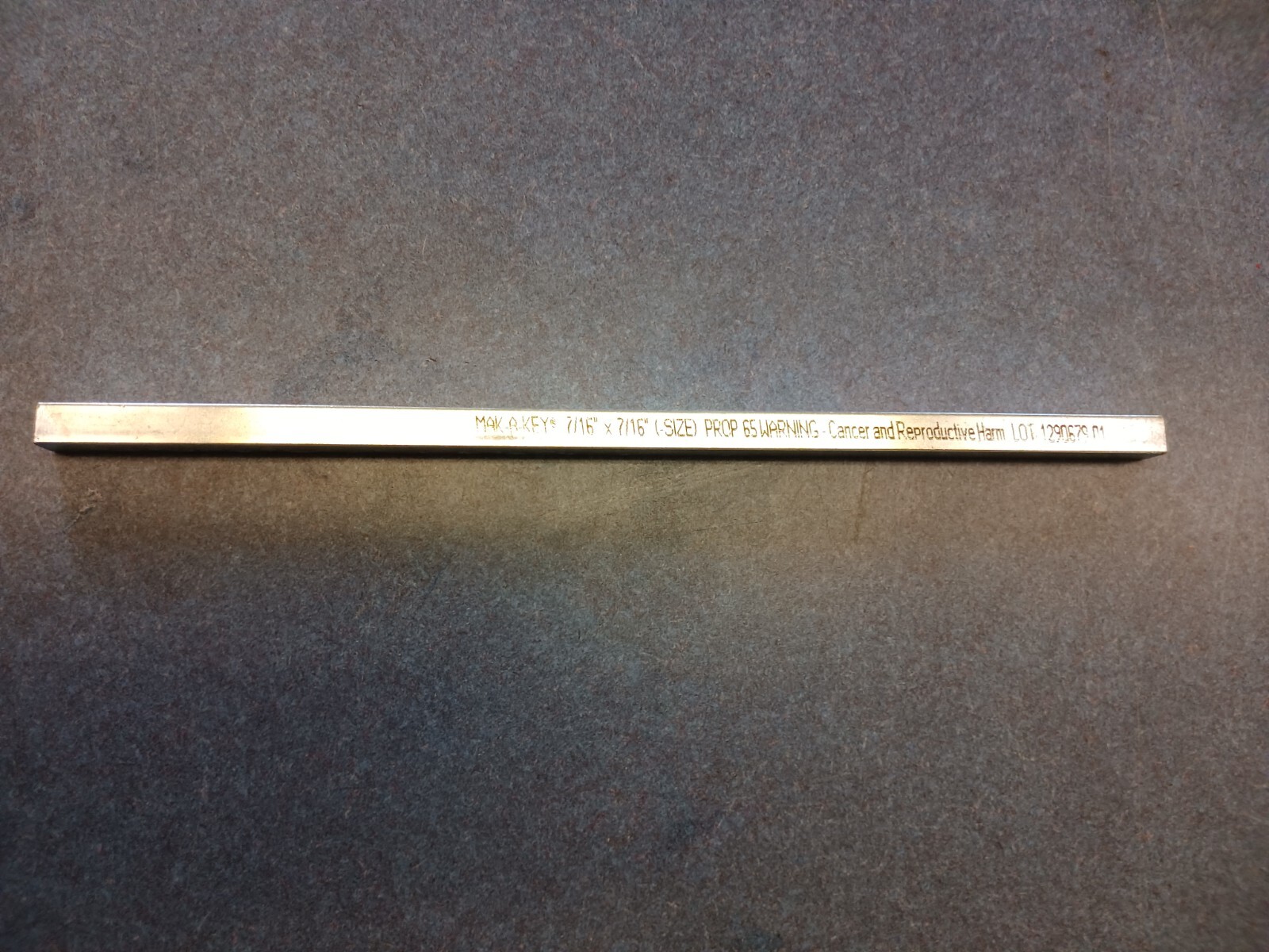 Mak-A-Key Sq Key Stock Zinc Plated Steel 7/16″ x 7/16″ x 12″ Lot #1290679-01 (5)