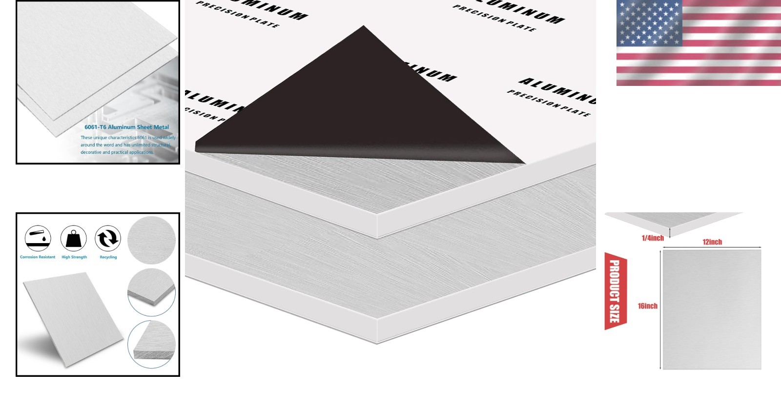 Rectangle Aluminum Plate for DIY Projects – Protective Film