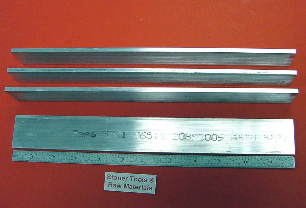 4 Pieces 3/16″x 1-1/2″ ALUMINUM 6061 FLAT BAR 12″ long T6511 Extruded Mill Stock