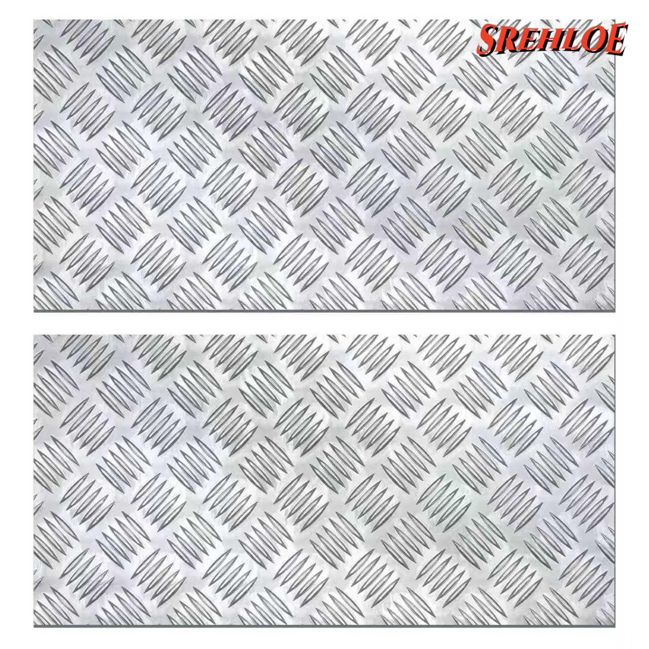 2 Pack Aluminum Diamond Plate 254x508mm Sheets for Camper Garage Use