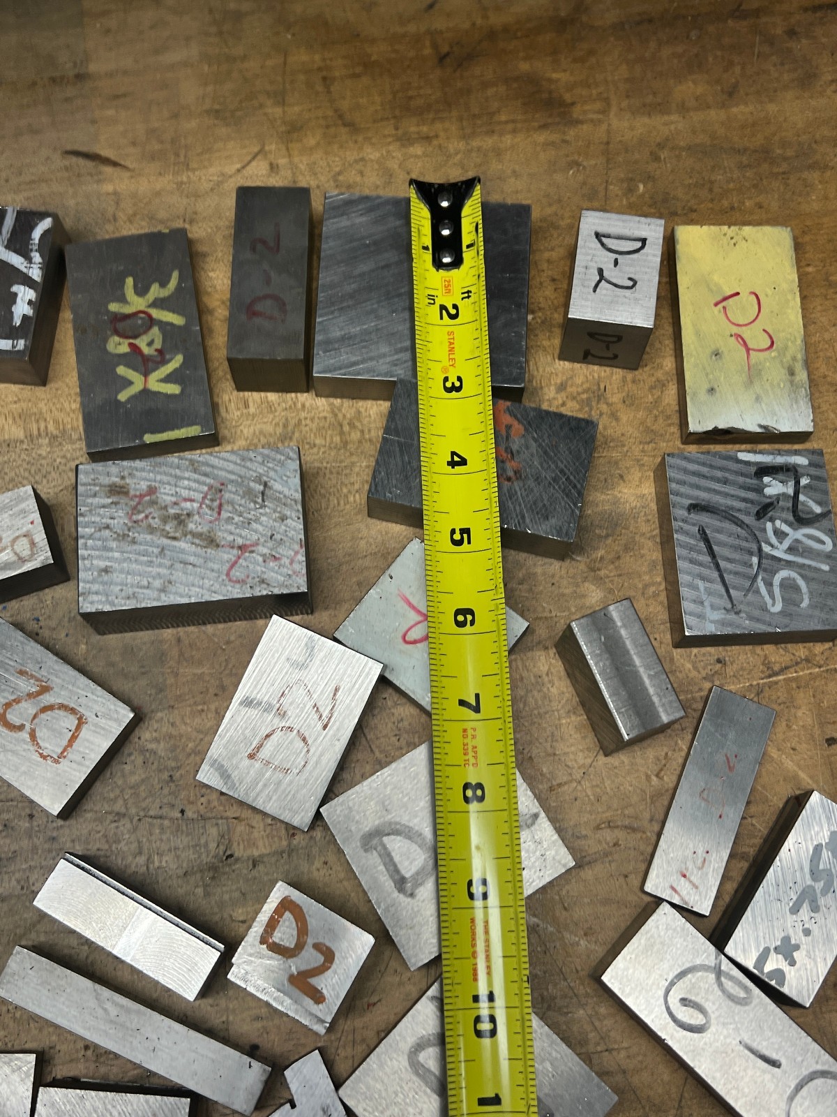 D2 Tool steel lot of cut offs flat bar used – 34 lbs various sizes