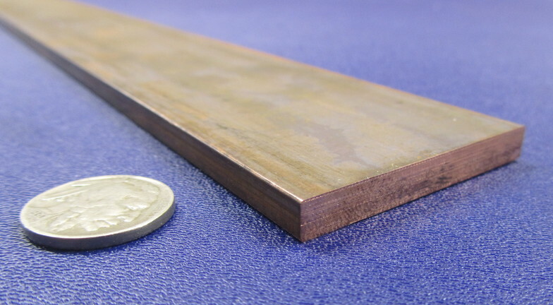 182 Copper Bar 1/4″ Thick x 2.0″ Wide x 3 Foot Length