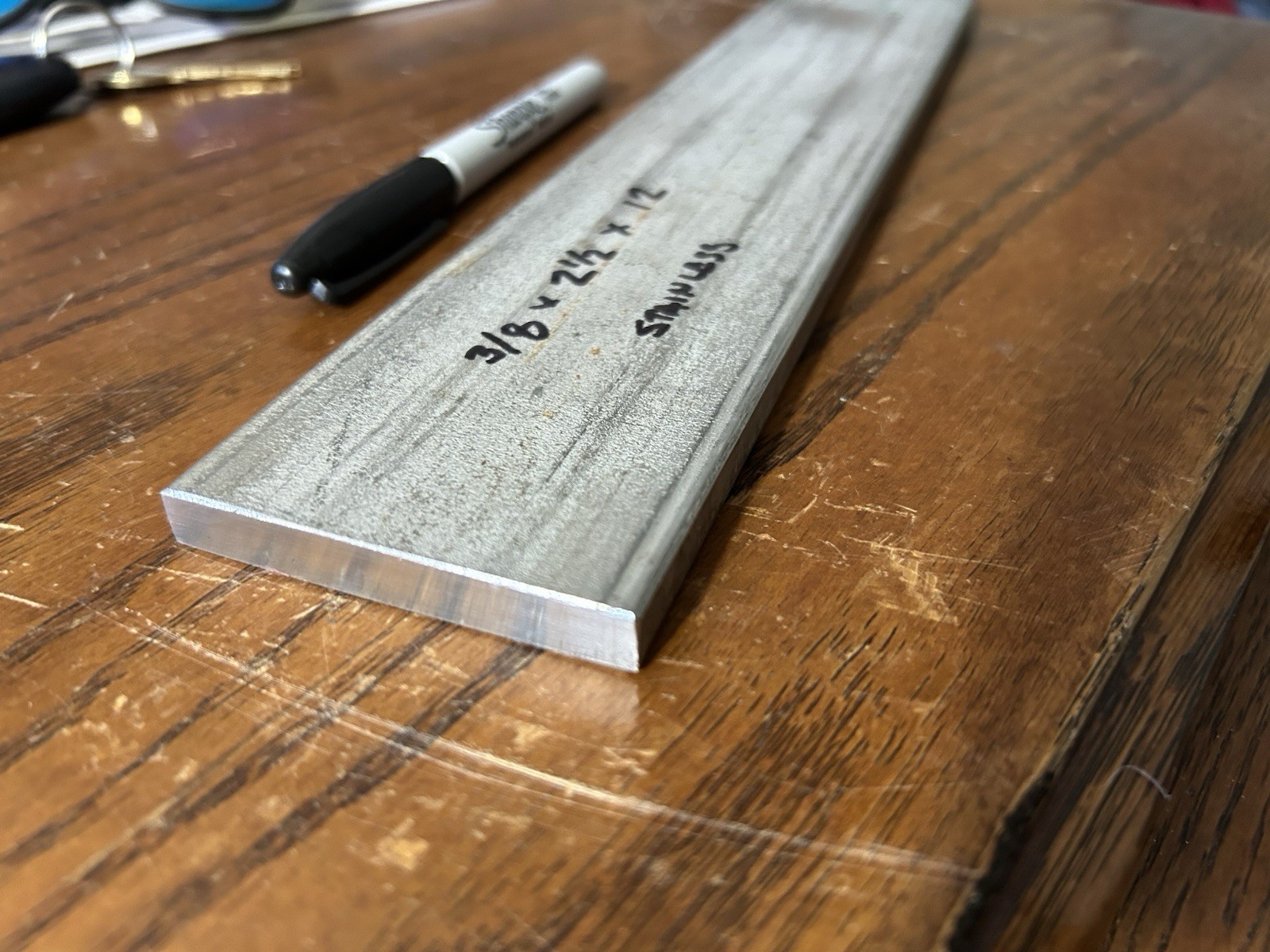 3/8″ x 2-1/2” x 12″ , Stainless Steel Flat Bar