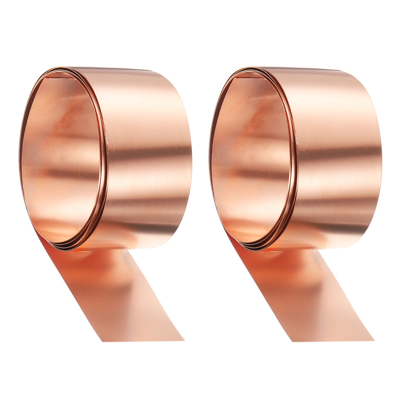 2pcs Copper Sheet Roll 0.2mm Thick Copper Flashing Strip (1.2″ Width x 3.28ft)