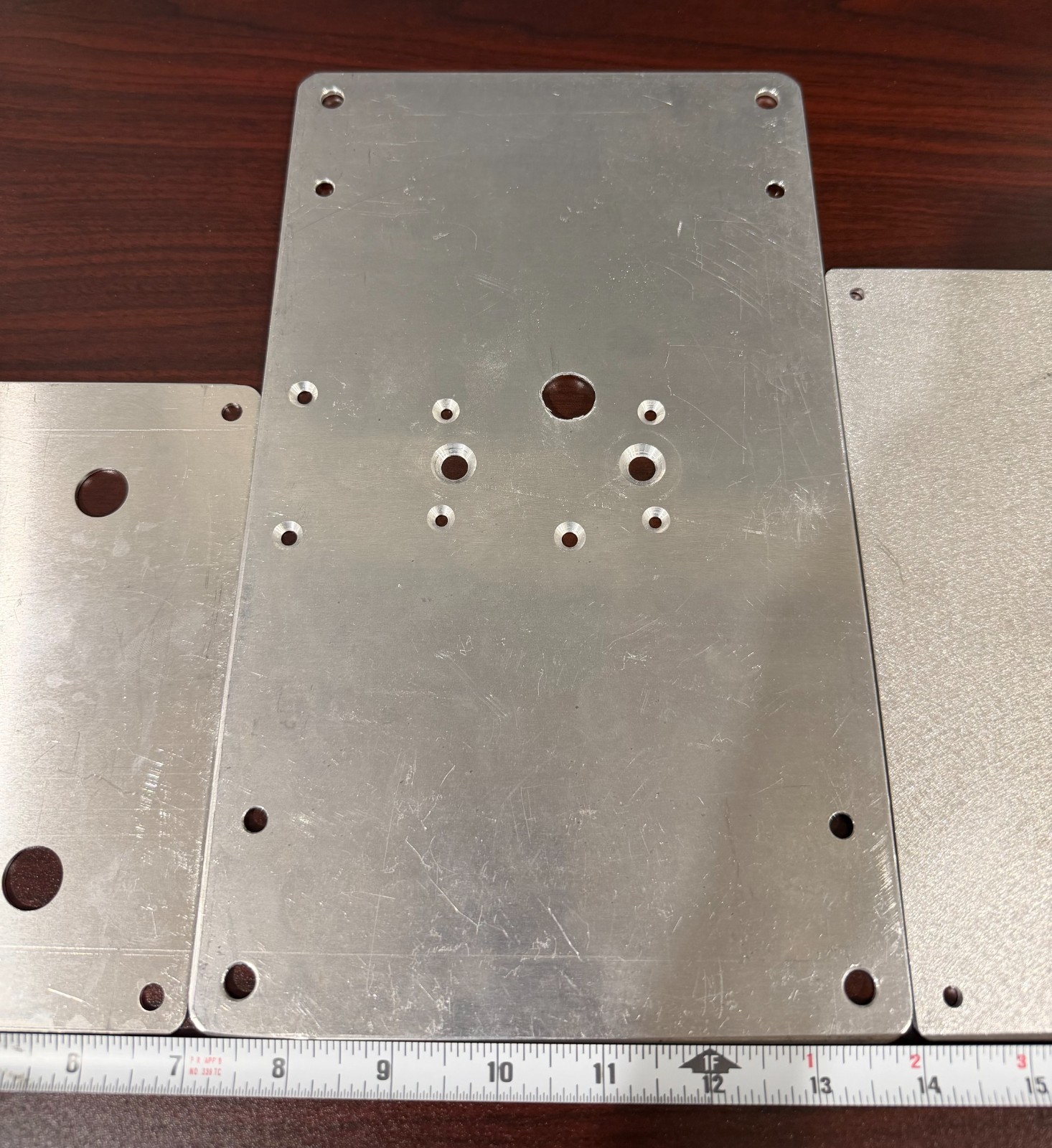 Machined Aluminum CNC Drilled Mounting Plates Various Sizes