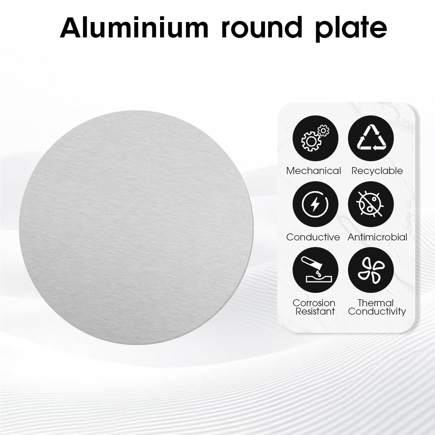 Aluminum Discs, 8″ (200mm) Diameter 24 Gauge (0.5mm) Thickness Round 6061 Alumin