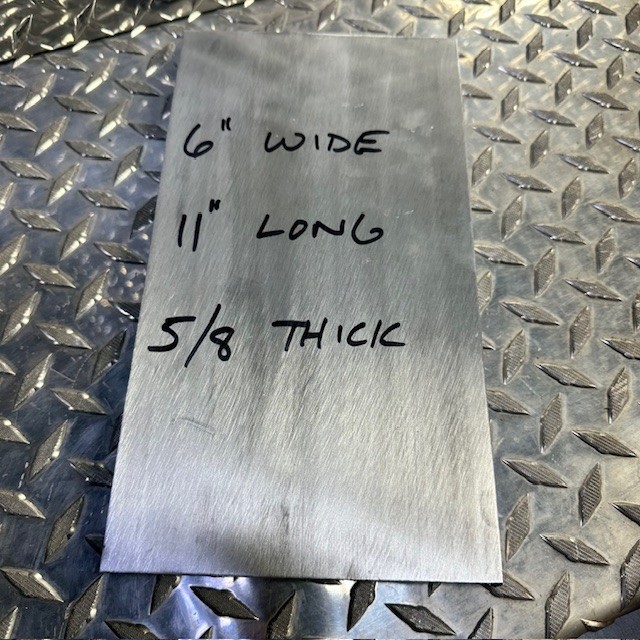 ALUMINUM 6″ x 5/8″ x 11″ Long 6061 Flat Bar Stock 6061 MILL STOCK #4