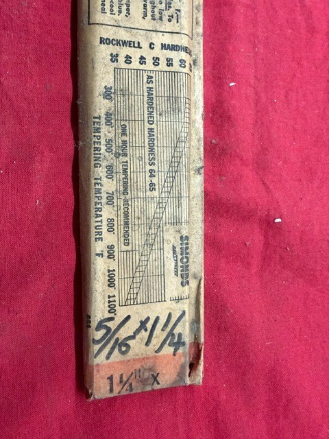 Starrett 5/16 x 1-1/4 x 18″ No. 496 Oil Hardening Ground Flat Stock – Rust – Old