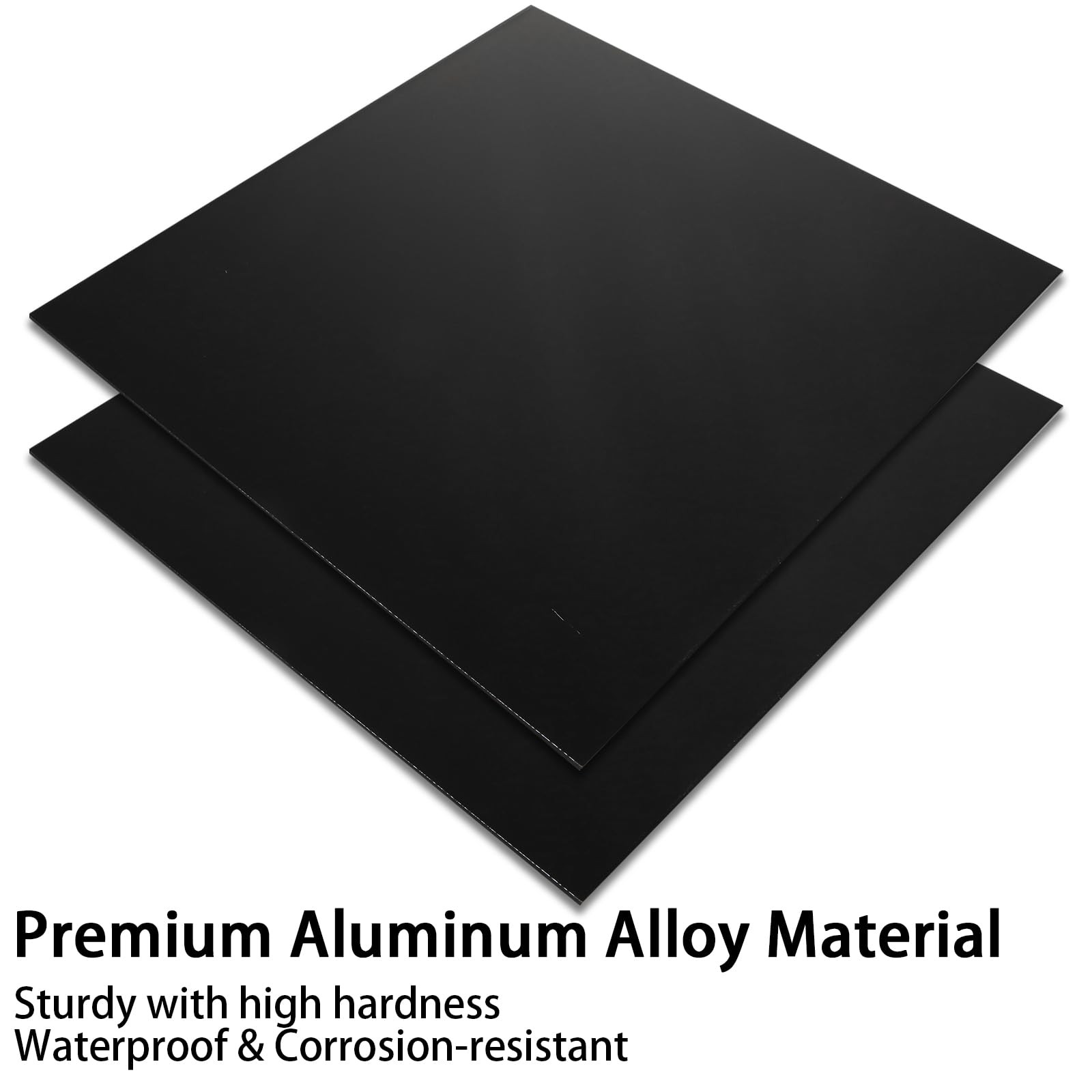 2 Pack 12 x 12 x 1/8 (0.12″) Inch 5052 Anodized Aluminum Sheet, 3 mm Thick Bl…