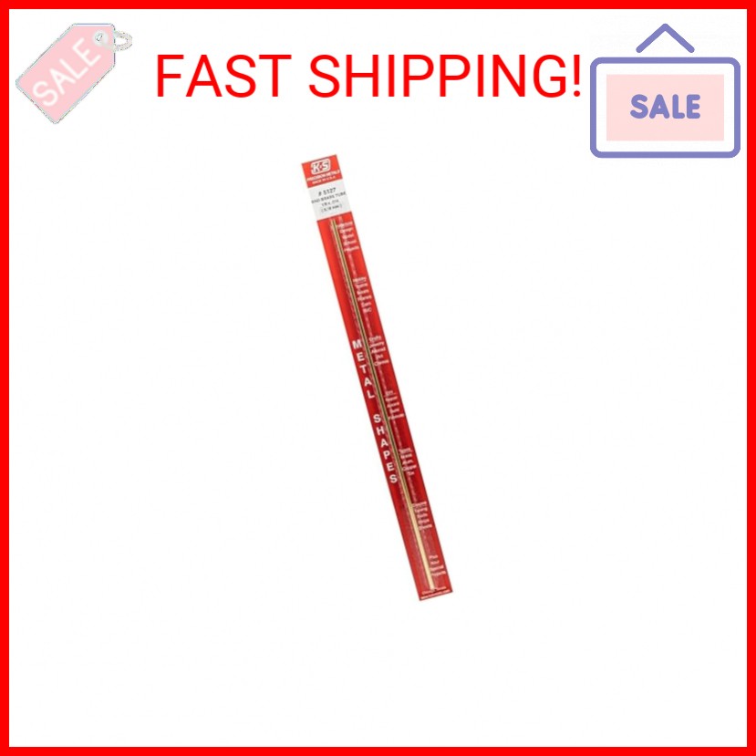 K&S Precision Metals Round Brass Tube 8127 – 1/8″ OD x 0.014″ Wall x 12″ Long –