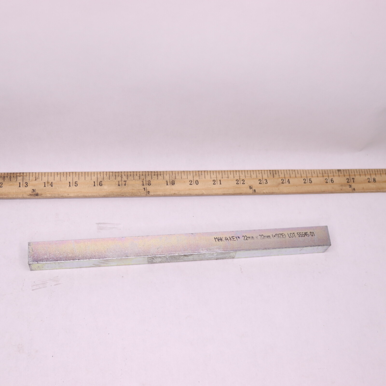 Mak-A-Key Key Stock 316 Stainless Steel Plain Undersize DIN 178 22mm x 22mm x 1m