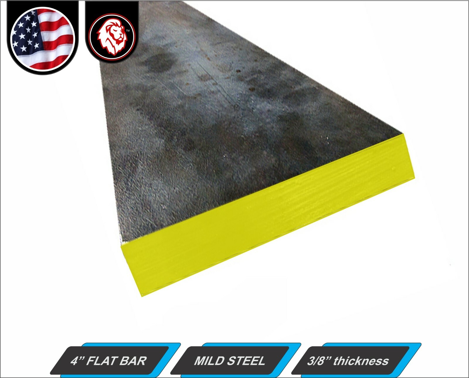3/8″ x 4″ Steel Flat Bar – Metal Stock – Mild Steel – 12″ inch Long (1-ft)
