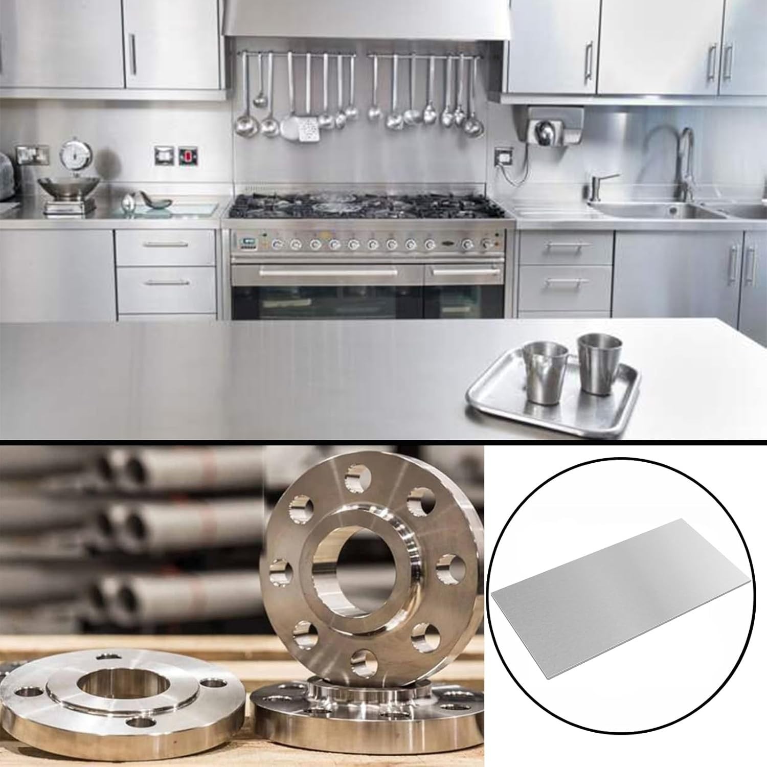 304 Stainless Steel Sheets Metal 6″ X 12″ X 1/8″ (3.40MM) Inch 304 Stainless Ste