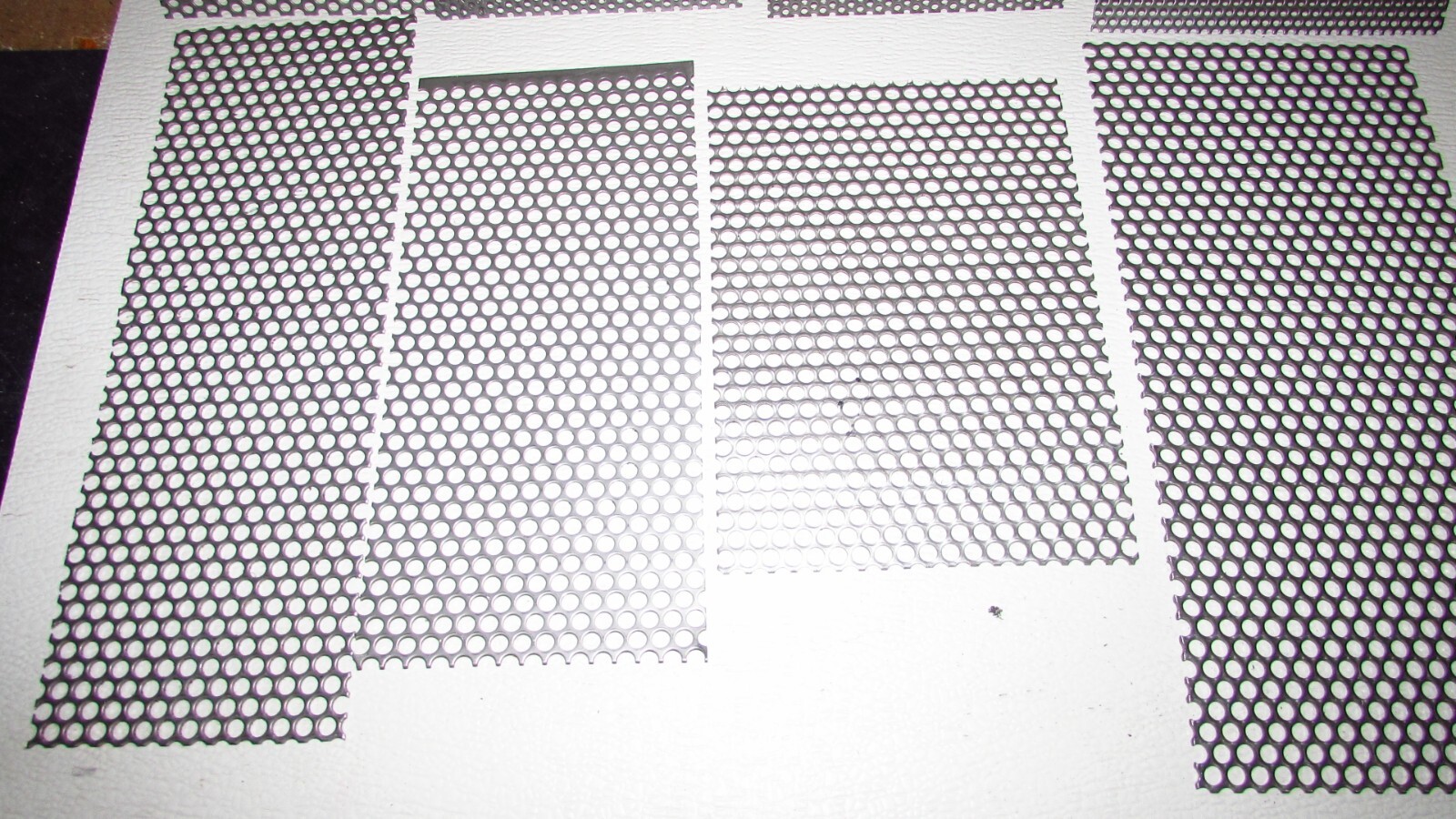 PERFORATED SHEET DROP OFF LOT–8 PIECES –1/8″ AND 1/4″ HOLE