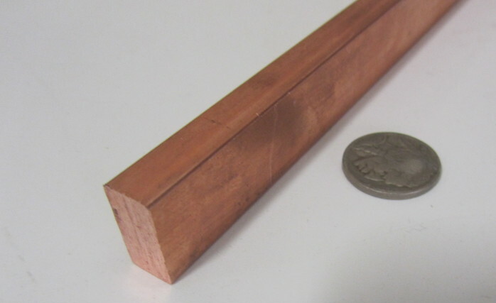 182 Copper Bar 3/8″ Thick x 3/4″ Wide x 3 Foot Length