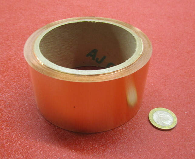 110 Copper Foil Soft Temper .005″ Thick x 2.0″ Wide x 100 Foot Length
