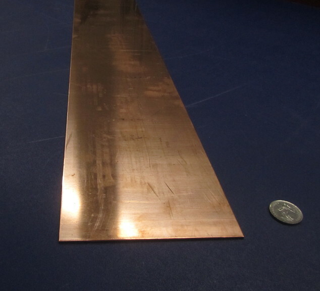 110 Copper Bar Soft Annealed .125″ Thick x 6.0″ Wide x 24.0″ Length