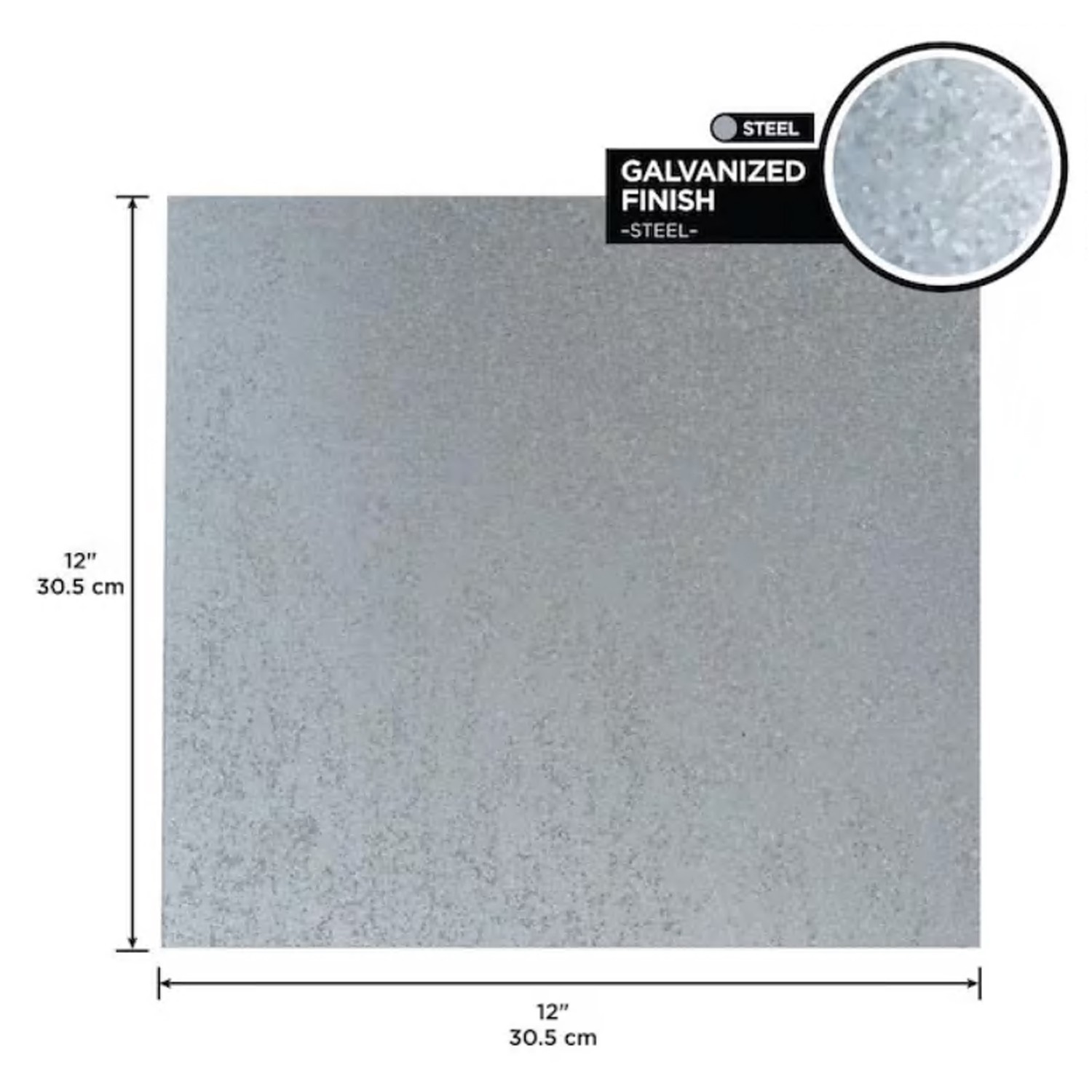 12 In. X 12 In. 28-Gauge Galvanized Sheet