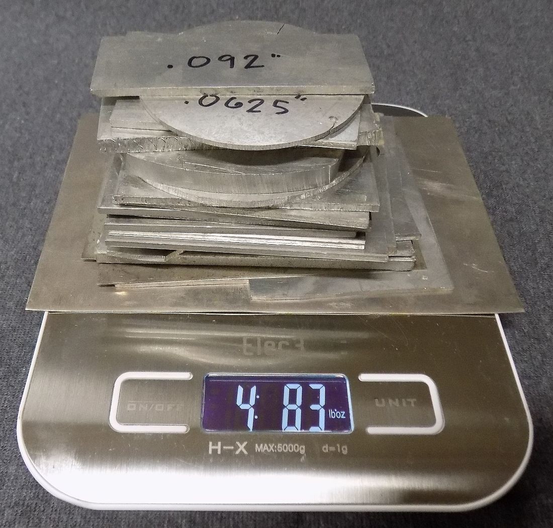 German Silver / Nickel Silver Flat Stock, Lot of 21 Pieces, over 4½ pounds