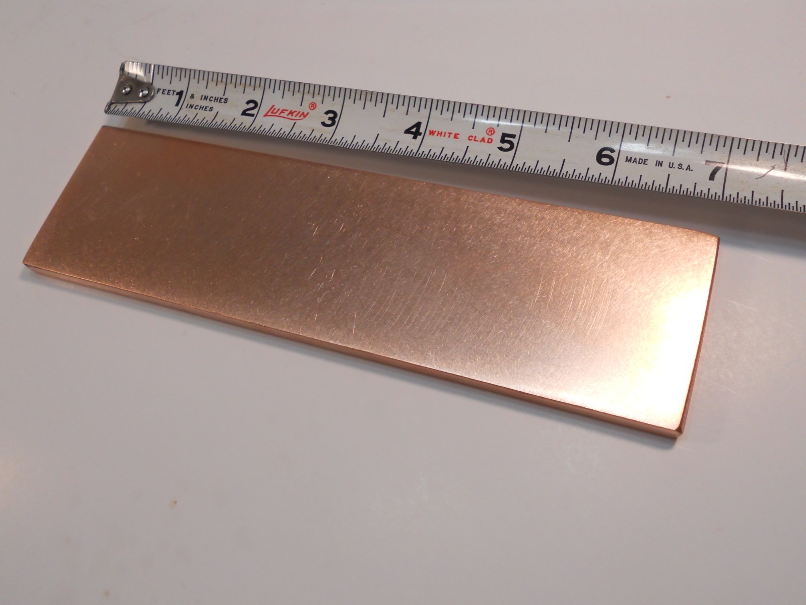1/4″ X 7 1/8″ X 2″ type 110 Copper bus bar, 1.14 lb.
