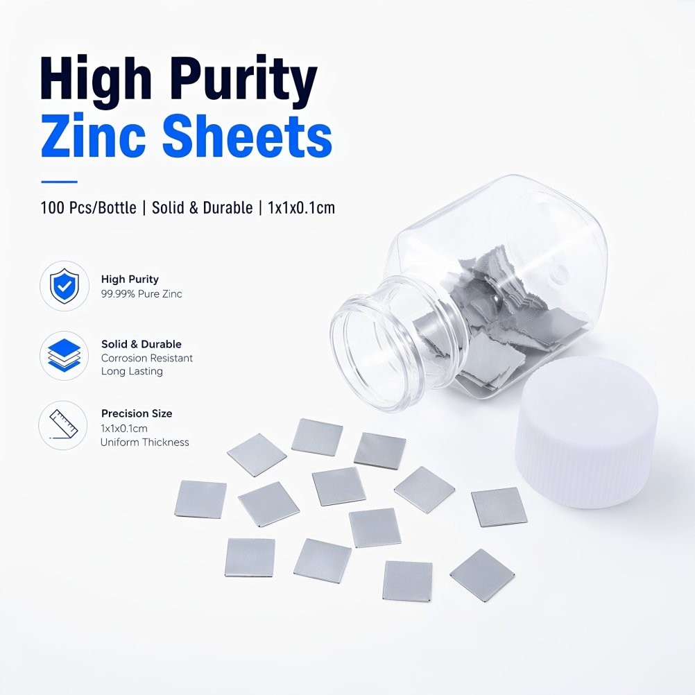 Silver Zinc Electroplating Strips Durable for Lab Experiments and Science Kits