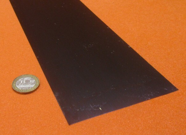 1095 Hard Blue Tempered Spring Steel Shim .015″ Thick x 4.00″ Wide x 48″ Long
