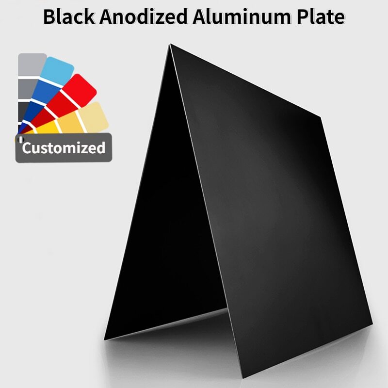 Thick 0.5/0.8/1.0/1.5/2.0mm Black Anodized Aluminum Alloy Plate 5052 Flat