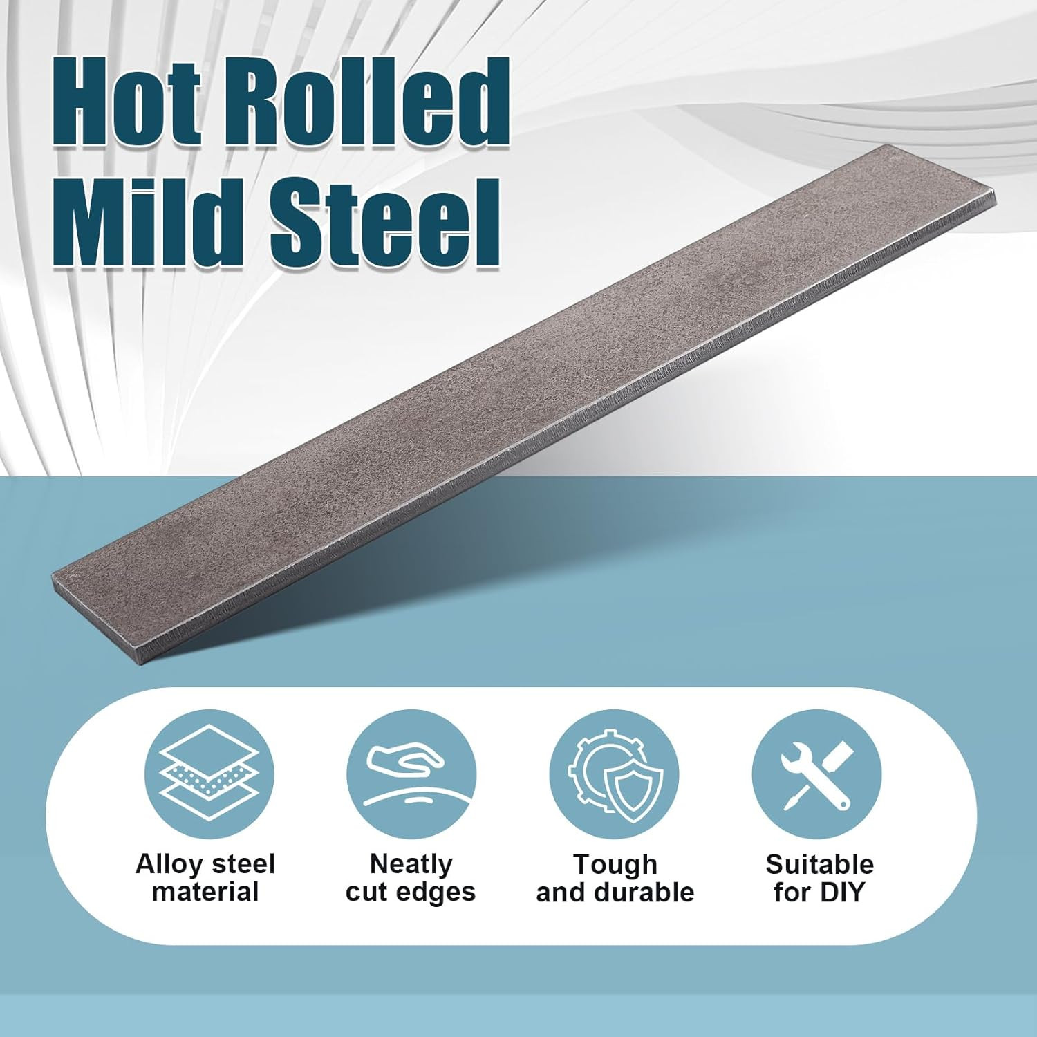 2 Pcs 2 X 1/4 X 12 Inch Steel Flat Bar Metal Stock Hot Rolled Steel Plate Solid