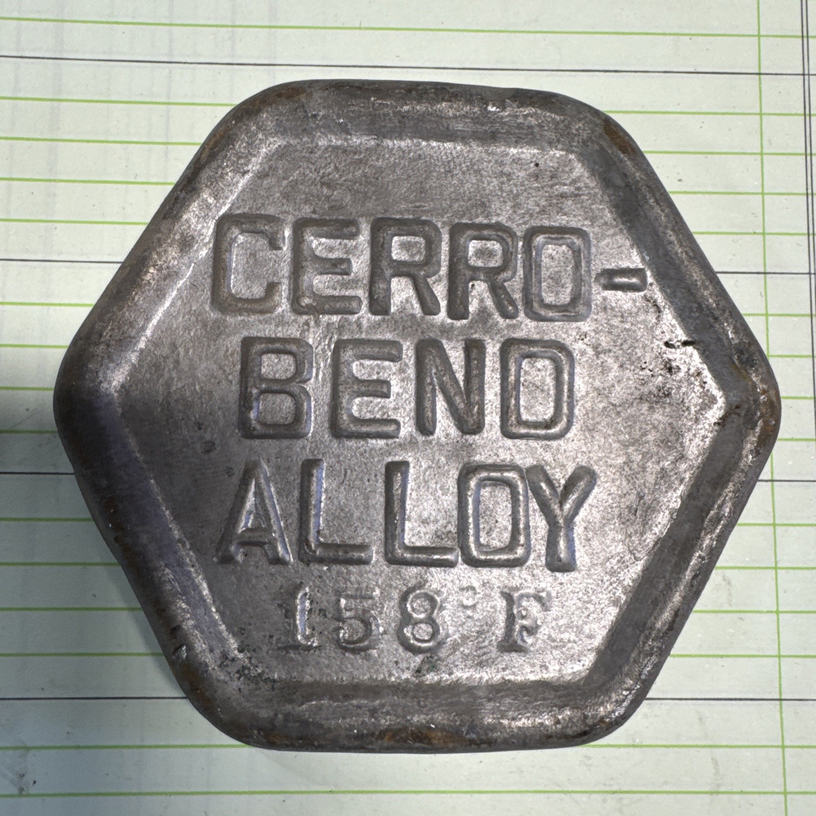 Cerro Bend 158 per ingot Wood’s Metal Low Melting Point Alloy per Ingot