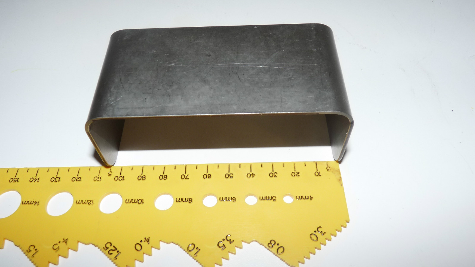 Titanium 6AL-4V 14 ga Bracket Ti6-4 Grade 5 Jewelry Making .064 x 185mm x 52mm