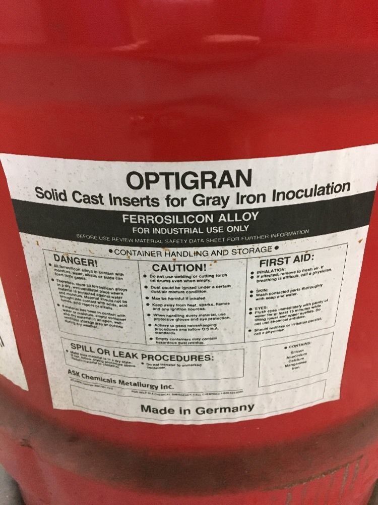 Optigran P5 Ferrosilicon Alloy Solid Cast Inserts For Gray Iron Inoculation