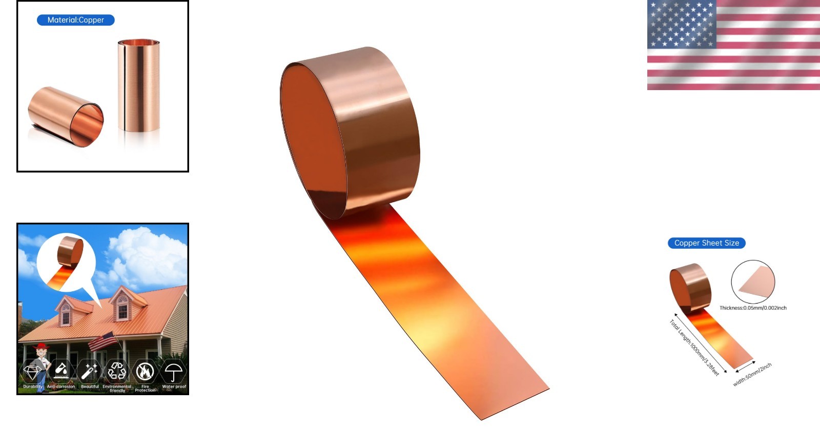 High-Quality 1000mm x 50mm Copper Sheet – Perfect for Electrical & Metalworking