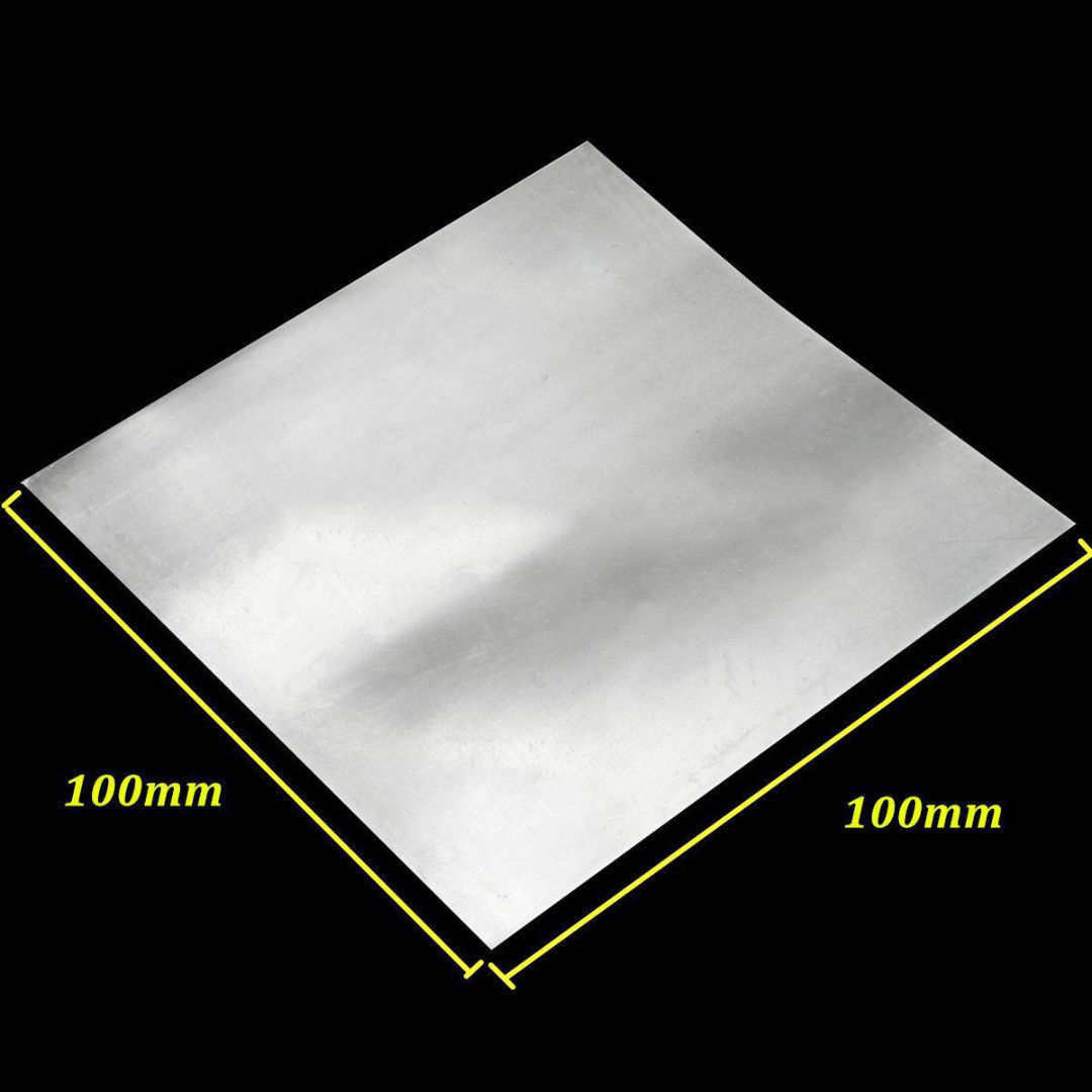 High Purity 99.9% Zinc Zn Sheet Plate Metal Foil 100x100x0.5mm