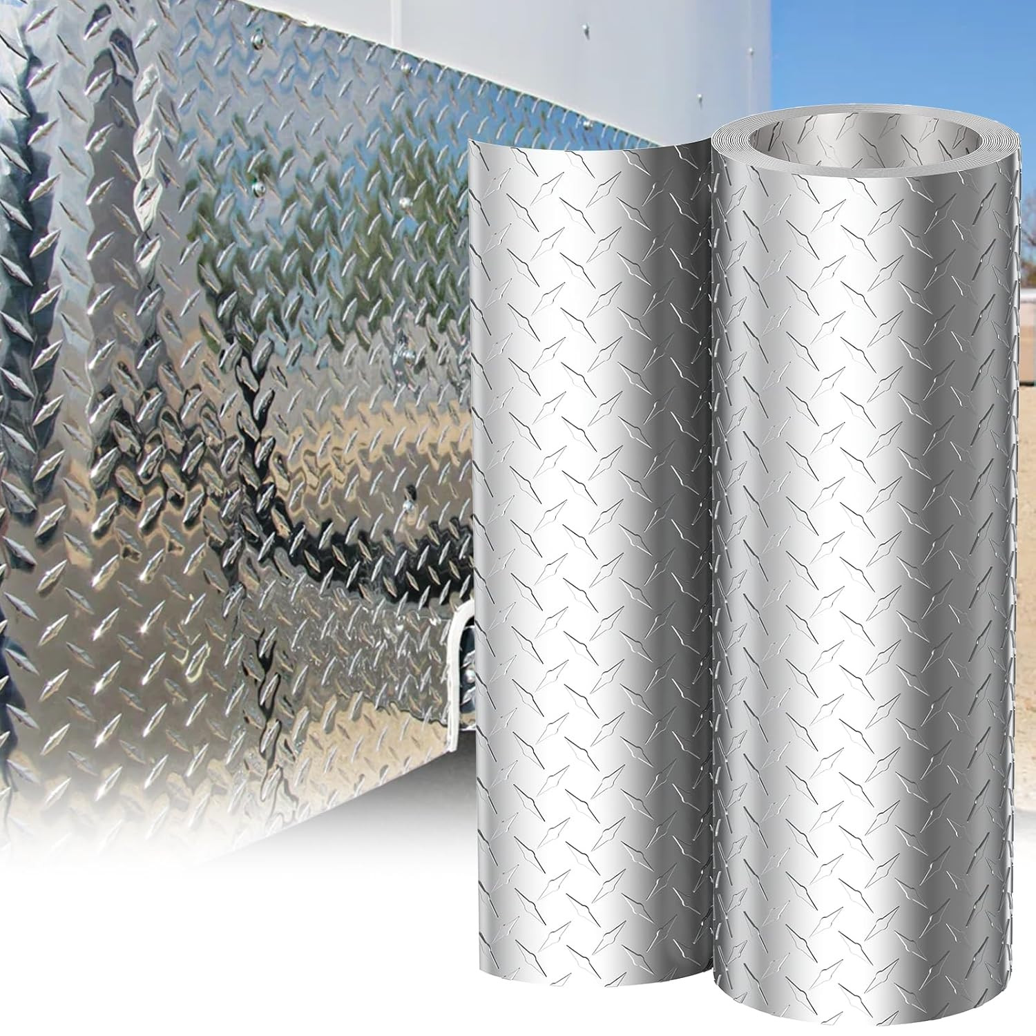 Aluminum Diamond Plate Sheet – 120″ x 24″ Tread Texture for Easy Use