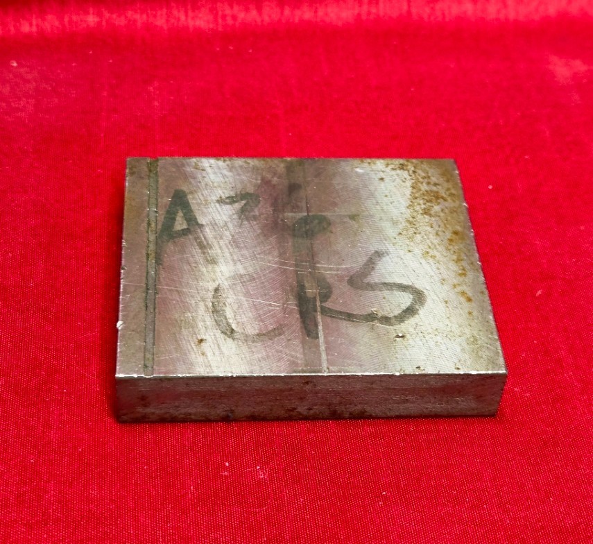 A36 Cold Rolled Steel Block Billet 2.48″ Long, 2.13″ Wide, 0.46″ Thick – 11 Oz.