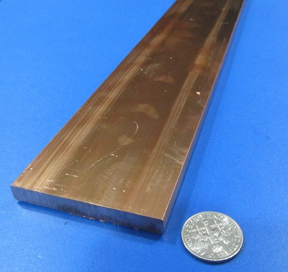 110 Copper Bar,1/4 (H00) to 1/4 Hard (H01).250″ Thick x 2.0″ Wide x 24.0″ Length