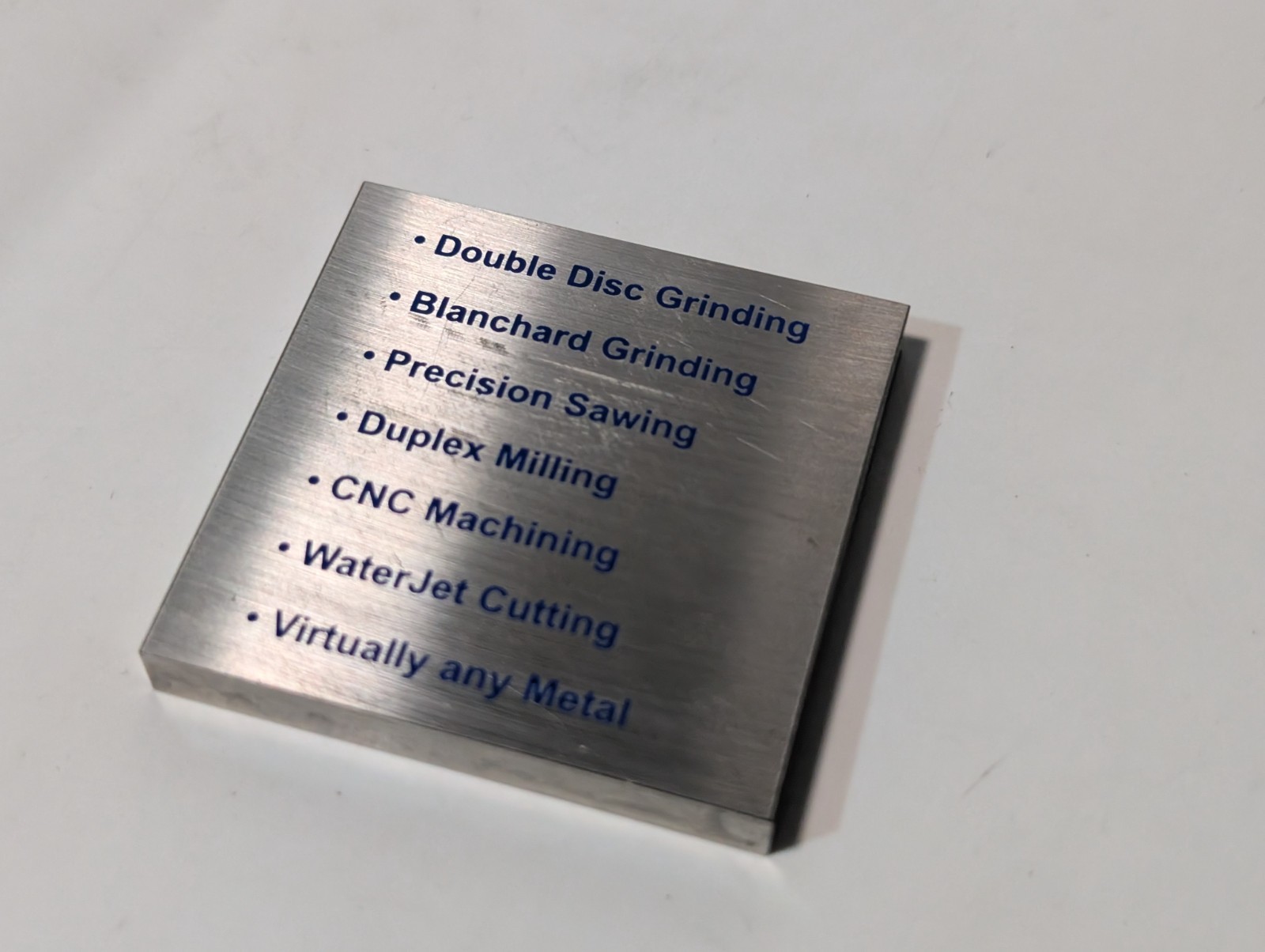 TCI Precision Metals Machined Metal Blank Sample Tool, CNC, Grinding, Milling