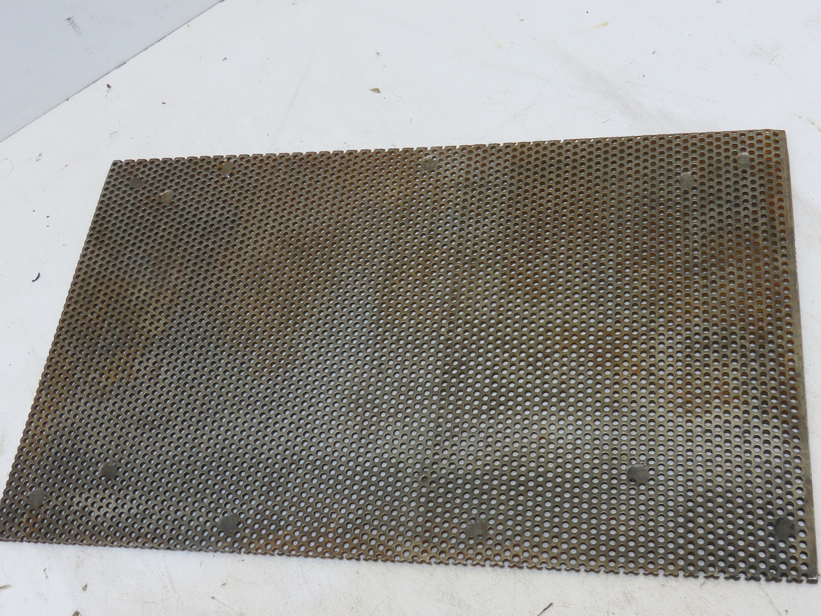 1/8″Holes Perforated Steel Sheet Plate Mesh Screen 1/8″x9-3/8″x15-1/4″